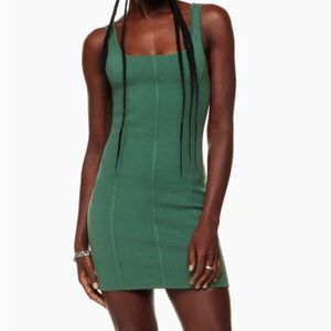 New with tags medium Aritzia Sculpt Knit Bustier Dress in Kelly green